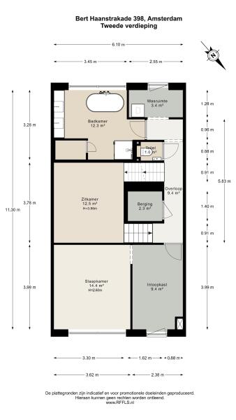 Floor Plan 3 - Bert Haanstrakade 398