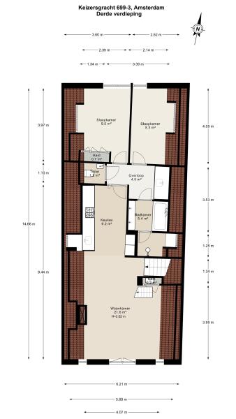 Floor Plan 3 - Keizersgracht 699 D