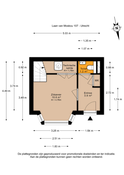 Floor Plan 1 - Laan van Moskou 107