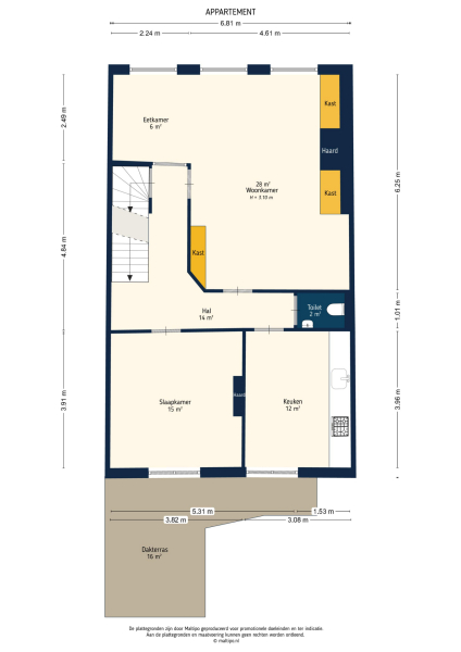 Floor Plan 2 - Kruisstraat 20