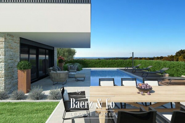 photo 1 Istria, Poreč, modern villa under construction with sea view