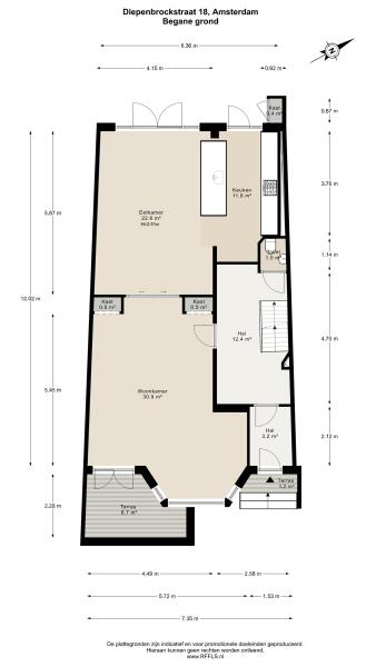 Floor Plan 1 - Diepenbrockstraat 18